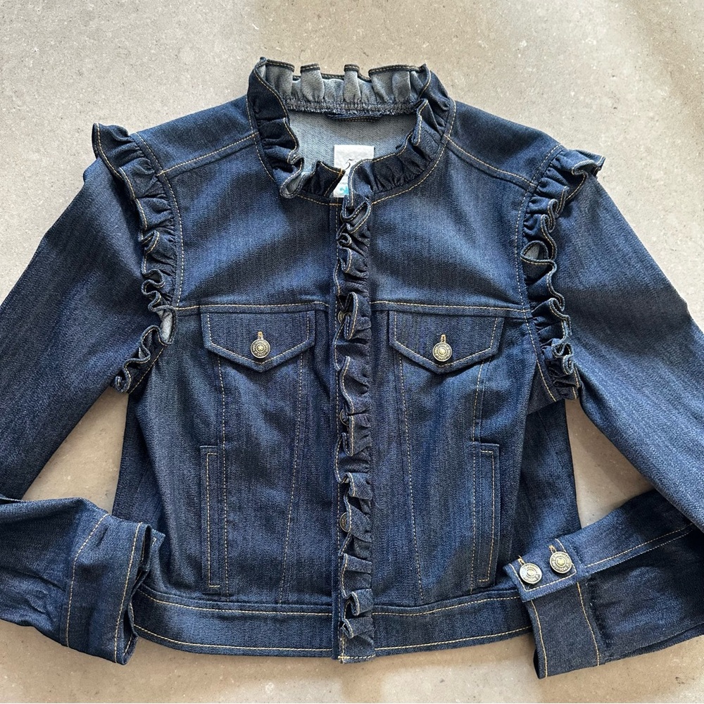 Cinq à Sept Dark Blue Jean Jacket - Picture 4 of 9